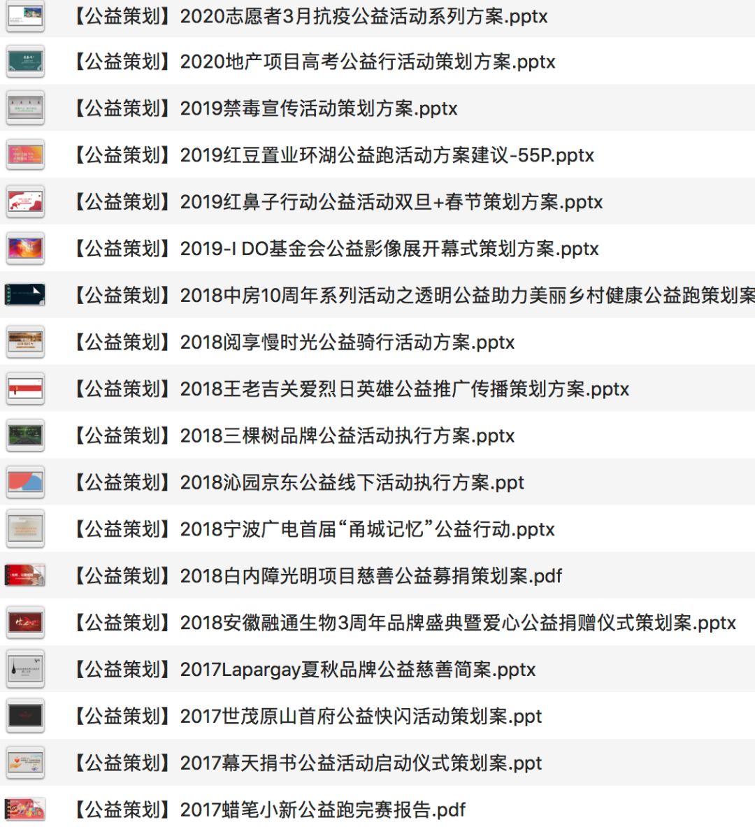 【限免】27份 公益专题-策划案例：公益捐赠/公益跑/公益快闪/公益拍卖/公益展…